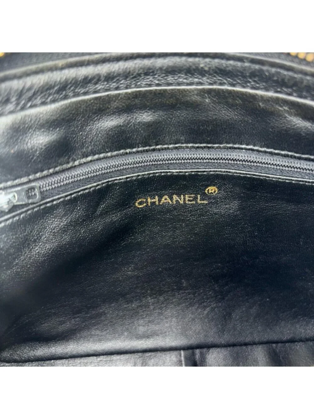 Chanel Stitch Lambskin Shoulder Bag Black